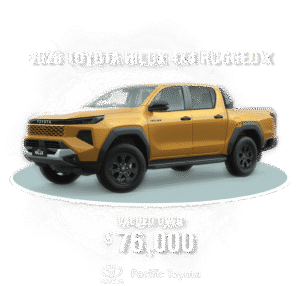2026 Toyota Hilux 4x4 Rugged X, valued over $76,000. Pacific Toyota