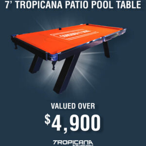7' Tropicana Patio Pool Table valued over $4,900 from Tropicana by Billboard World