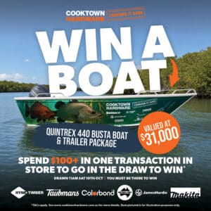 Win a boat valued at $31,000. Spend $100+ in one transaction in store to go in the draw to win.