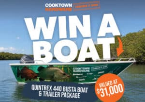 Win a boat valued at $31,000. Spend $100+ in one transaction in store to go in the draw to win.